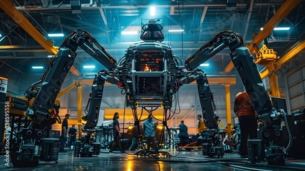 Obraz building robots in the future