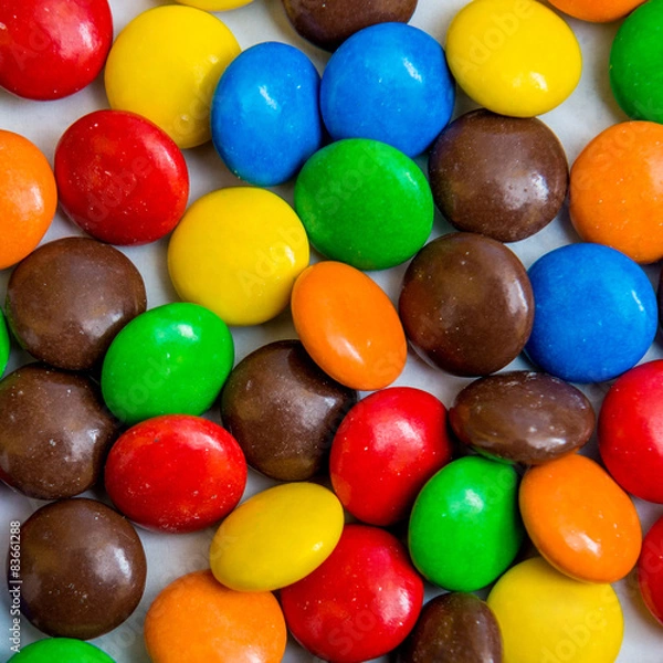 Obraz colorful chocolate coated candy