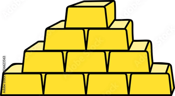 Fototapeta 황금 주괴 금괴