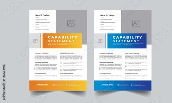 Obraz Capability Statement Template Design.