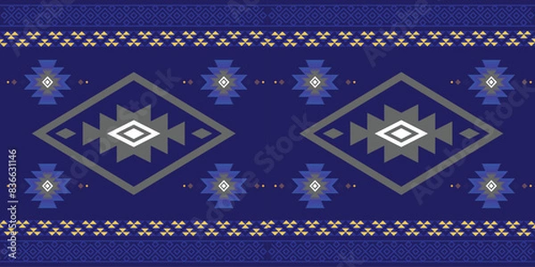 Obraz Art & Illustration pattern, design, ornament, vector, decoration, texture, christmas, illustration, seamless, art, vintage, ethnic, carpet, geometric, card, border, textile, fabric, decor, aztec, fram