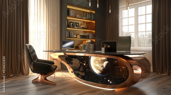 Fototapeta Space Explorer's Study Desk Theme