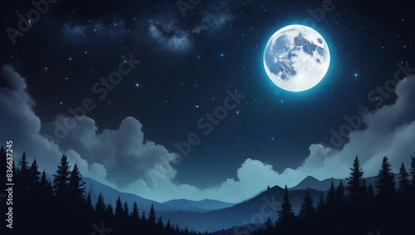 Fototapeta 夜の月