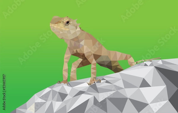 Obraz lizard low polygon vector