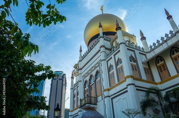 Fototapeta シンガポールのサルタンモスクとアラブストリート周辺