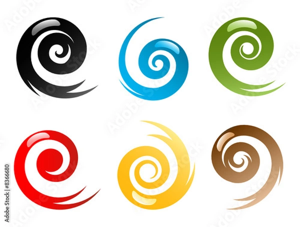 Obraz Swirly design elements