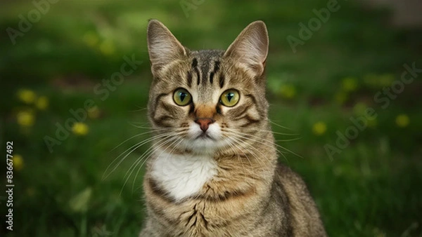 Fototapeta cat in grass