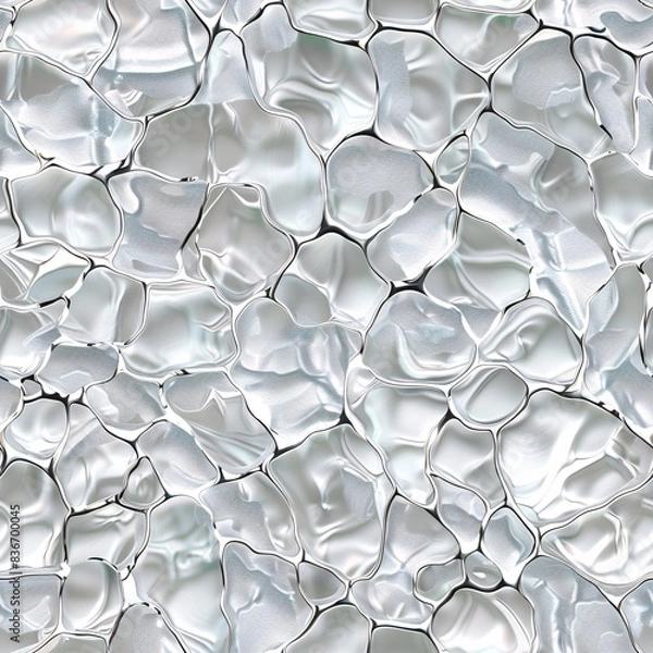 Fototapeta A seamless pattern showcasing photo realistic textures of smooth glass and frosted glass