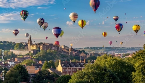 Obraz Up, Up, and Away: Bristol International Balloon Fiesta Takes to the Skies