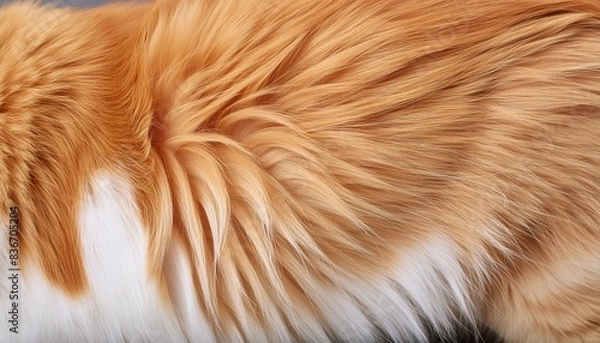 Fototapeta Luxurious Softness: A Close-Up of a Cat's Long Fur"