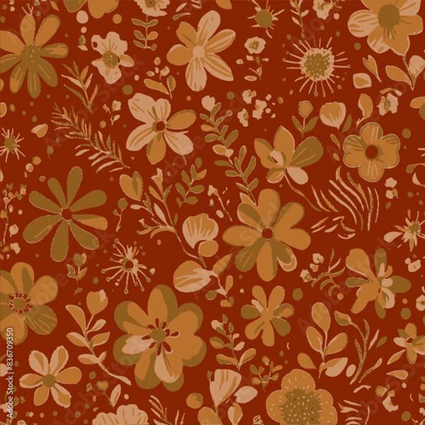 Fototapeta seamless floral pattern