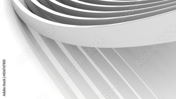 Obraz 3D simple, abstract graphic art or background. 3D rendering
