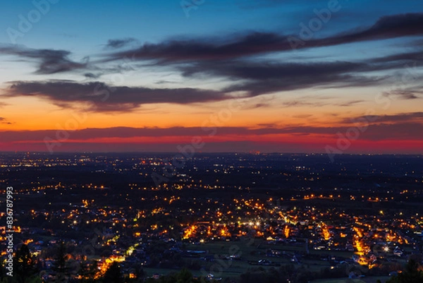 Obraz Bielsko Biała nocą.