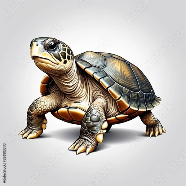 Fototapeta Realistic Charm, a cute turtle