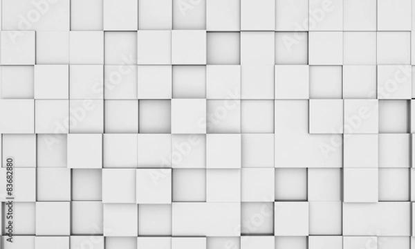 Fototapeta abstract white cubic background