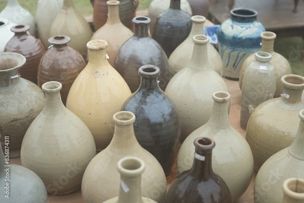 Fototapeta 日本の古民家から出てきた掘り出し物、日本の古道具