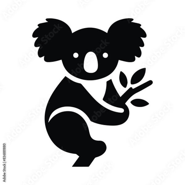 Obraz koala silhouette vector