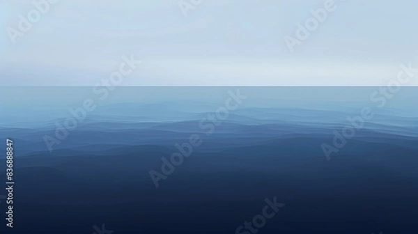 Fototapeta Smooth Blue Gradient Landscape   Tranquil and Minimalist Design Background