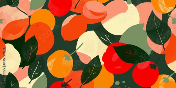 Obraz Seamless fruit wallpaper background