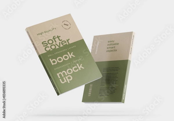 Obraz Flying Book Hardcover Mockup