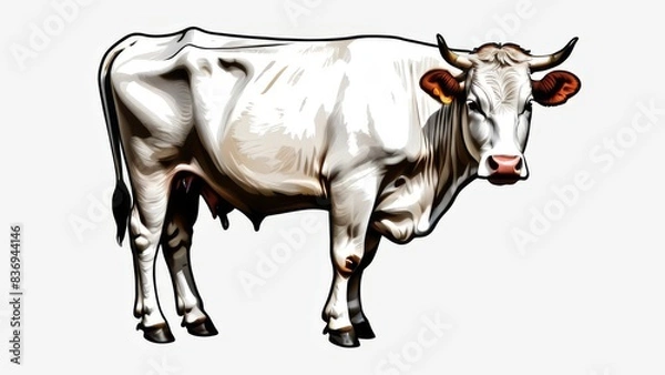 Obraz cow isolated on white
