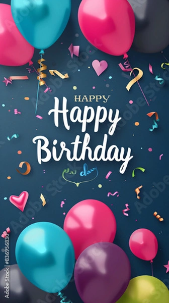 Obraz Happy birthday card