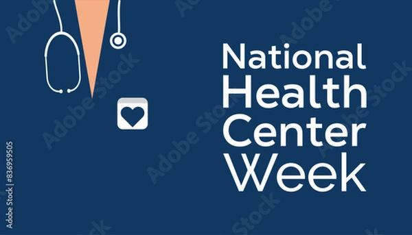 Fototapeta National Health Center Week is observed every year on August.banner design template Vector illustration background design.