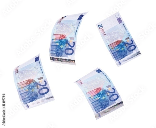 Obraz Flying 20 banknotes of euros