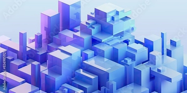 Fototapeta Colorful Geometric Cube Shapes
