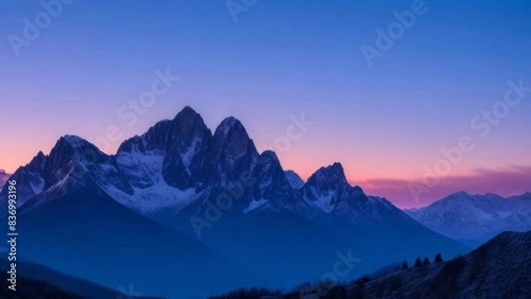 Fototapeta Beautiful scenery of mountains