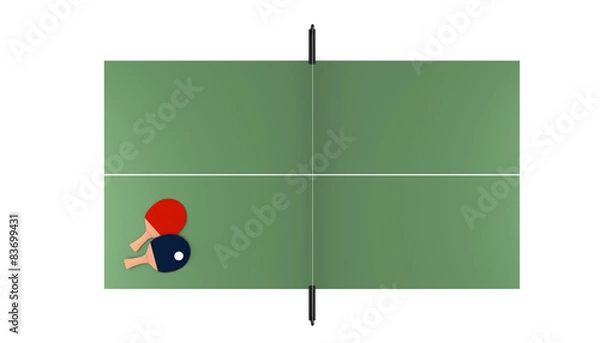 Obraz Tennis table with rackets