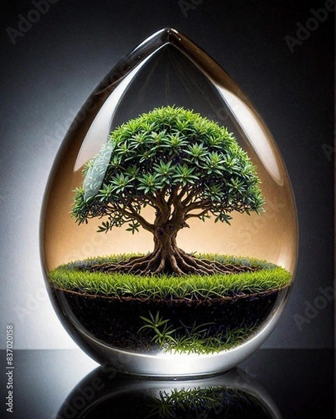 Obraz Miniature tree in crystal