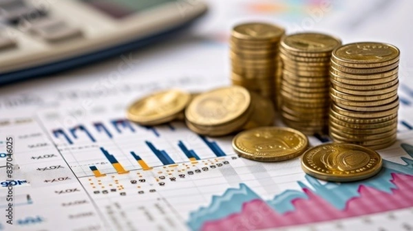 Fototapeta Control of Inflation: Depiction of measures taken by the government and economic organizations to control and reduce the rate of inflation, such as stabilization programs and price control measures -