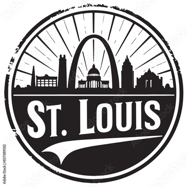 Obraz St Louis Stamp Grunge Vector