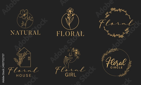 Obraz Floral logo design set 
