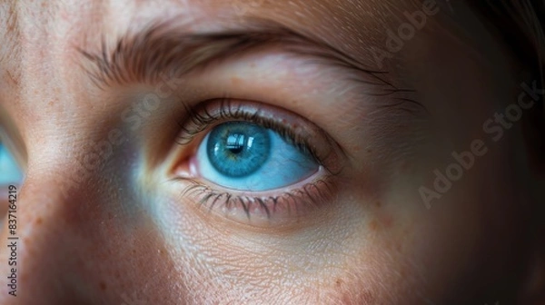 Obraz Facial Expression with Stylish Hairdo for Health Awareness Generative AI