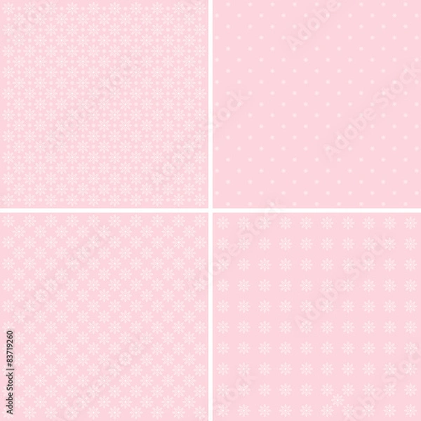 Obraz Vector set of 4 background patterns.