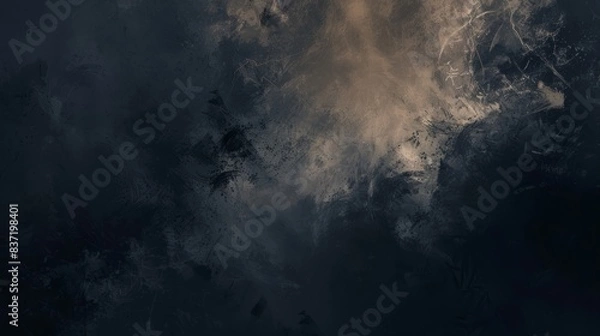 Fototapeta A dark minimalist abstract background with subtle muted tones and hues