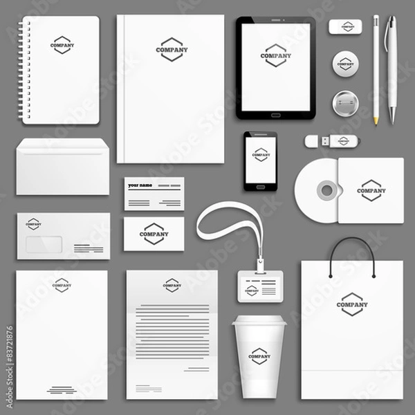 Obraz Corporate identity template set