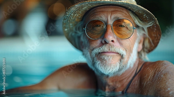 Obraz Man in a jacuzzi