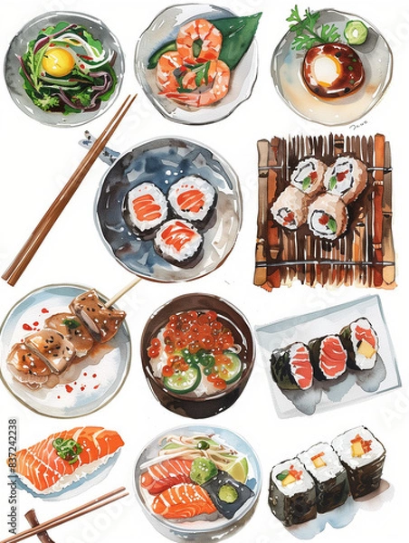 Obraz set of sushi