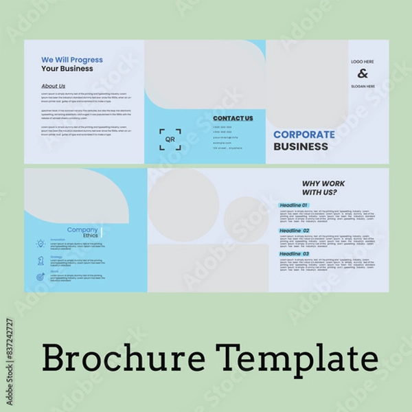 Fototapeta Trifold Brochure Template