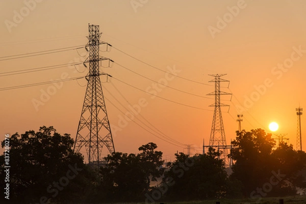 Obraz Electric Transmission  Dawn