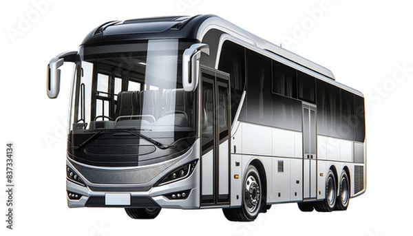 Fototapeta Bus isolated  on the transparent background.