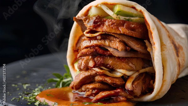 Fototapeta Arabic food, shawarma