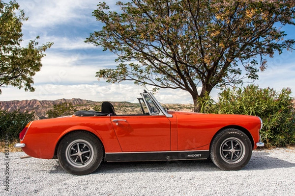 Obraz Old Midget red car