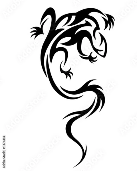 Obraz tribal gecko