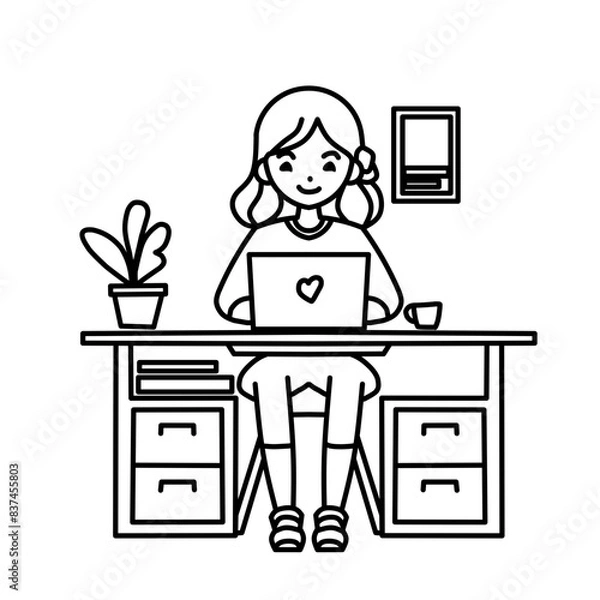 Fototapeta person working on computer
