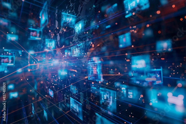 Fototapeta Exploring Digital Content