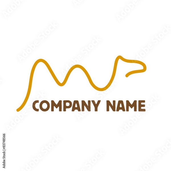 Obraz Prosty wielbłąd logo wektor